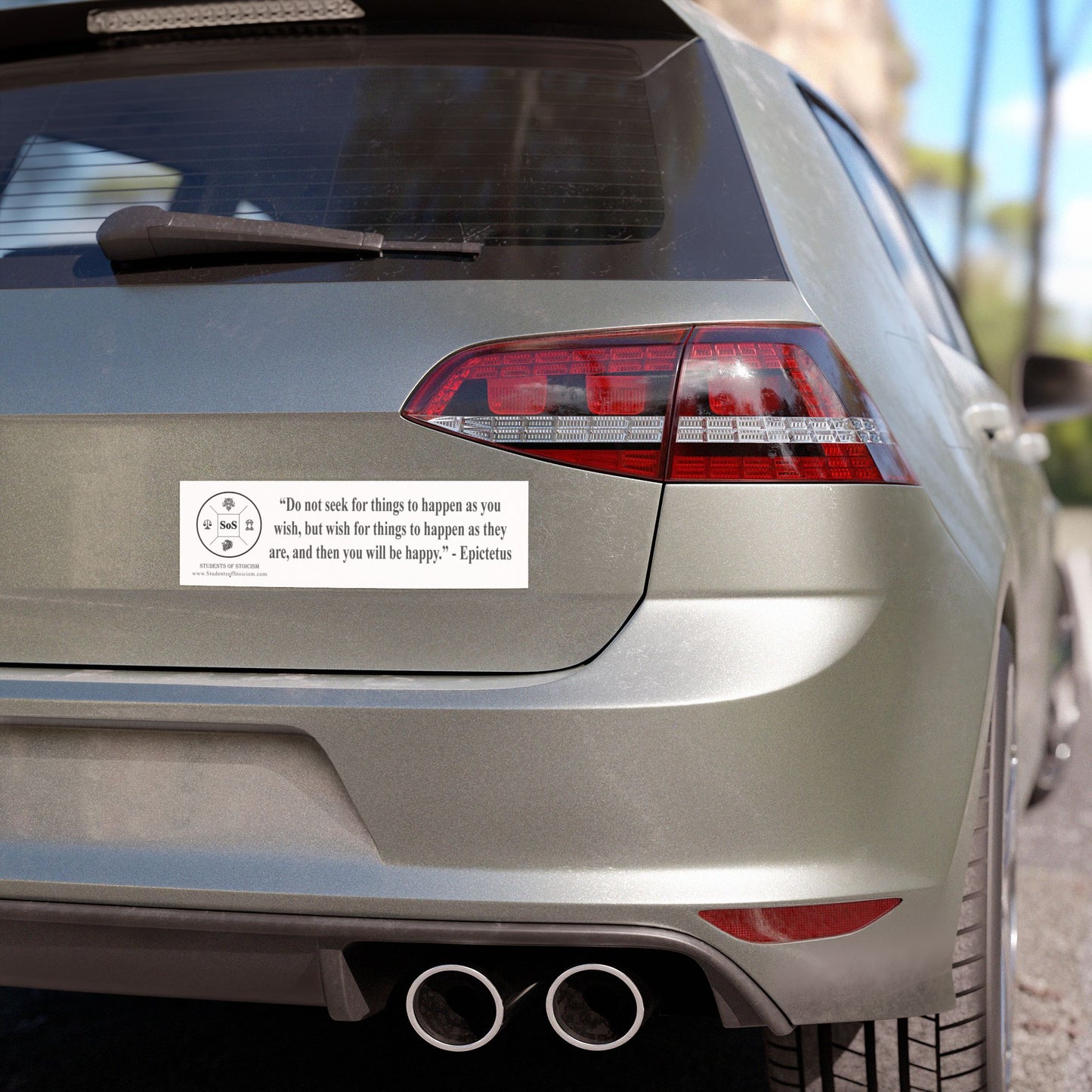 Epictetus Car Magnet - "Wish for Things as They Are" Stoic Quote Magnet