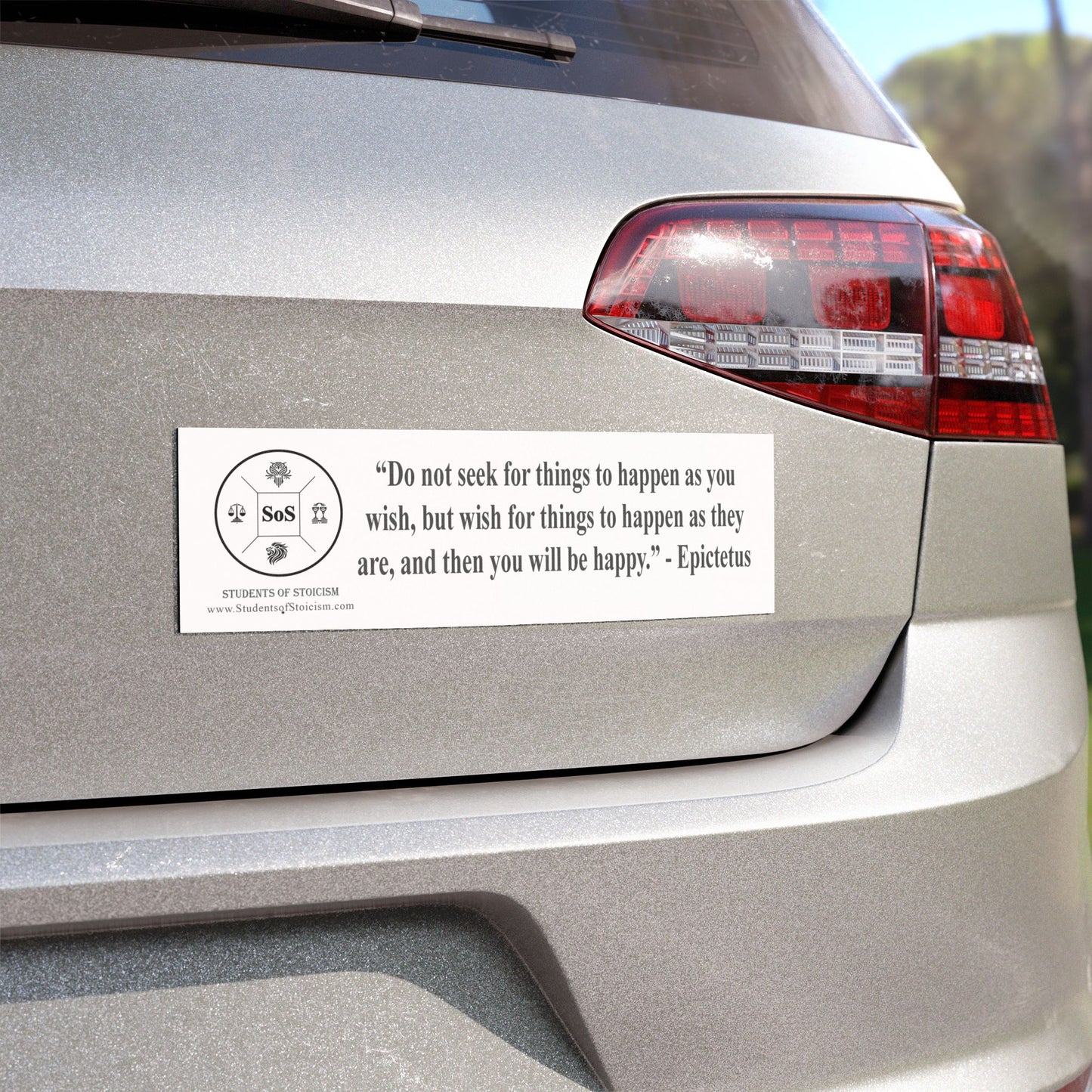 Epictetus Car Magnet - "Wish for Things as They Are" Stoic Quote Magnet
