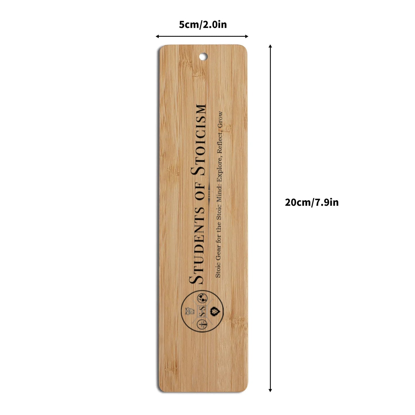 Marcus Aurelius 'Happiness of Life' Wood Bookmark – Stoic Philosophy
