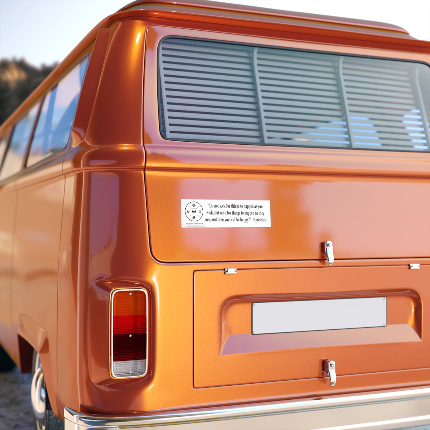 Stoic Quote Bumper Sticker - Epictetus: "Wish for Things as They Are"
