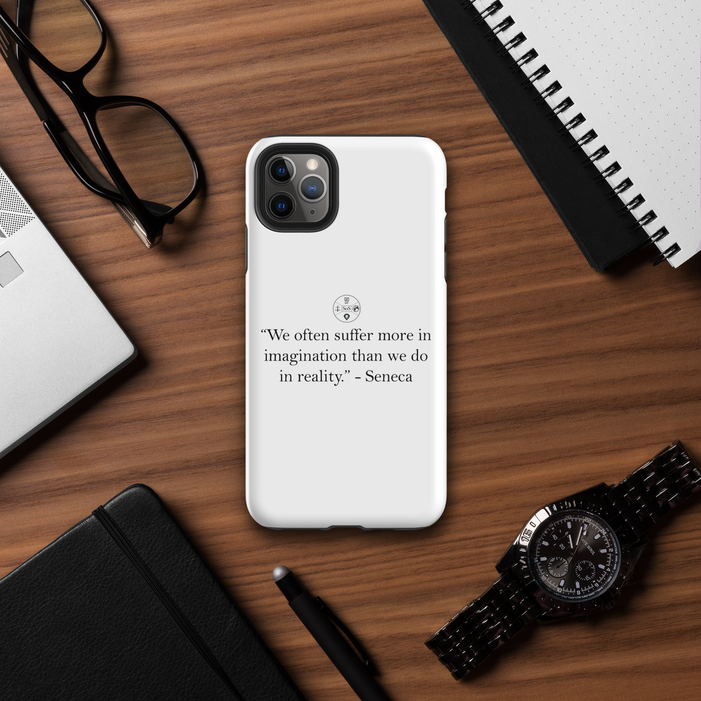 Seneca’s Stoic Wisdom – Dual-Layer iPhone® Tough Case | Stoic Philosophy Protection