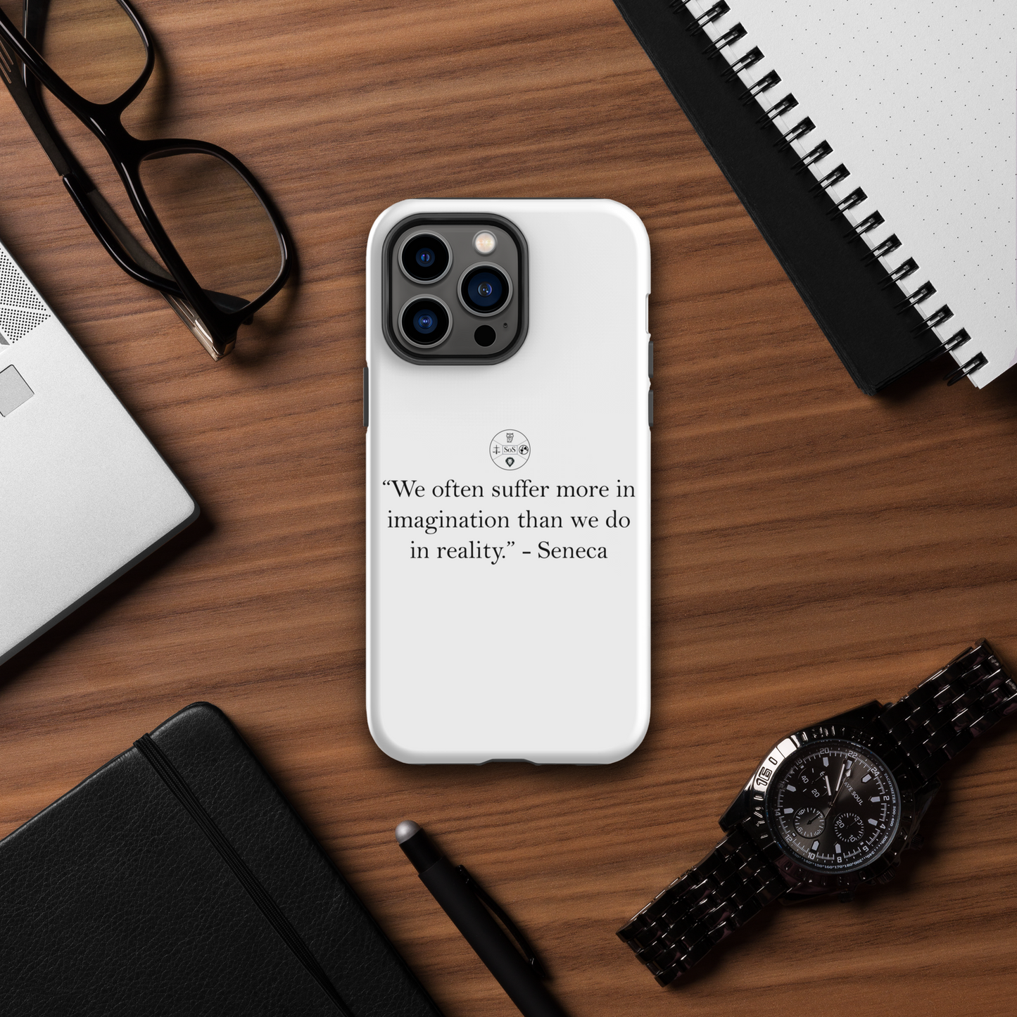 Seneca’s Stoic Wisdom – Dual-Layer iPhone® Tough Case | Stoic Philosophy Protection