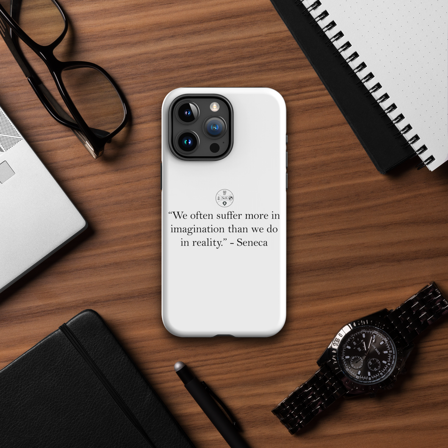 Seneca’s Stoic Wisdom – Dual-Layer iPhone® Tough Case | Stoic Philosophy Protection