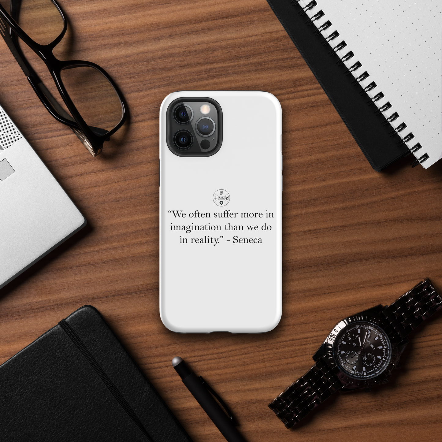 Seneca’s Stoic Wisdom – Dual-Layer iPhone® Tough Case | Stoic Philosophy Protection