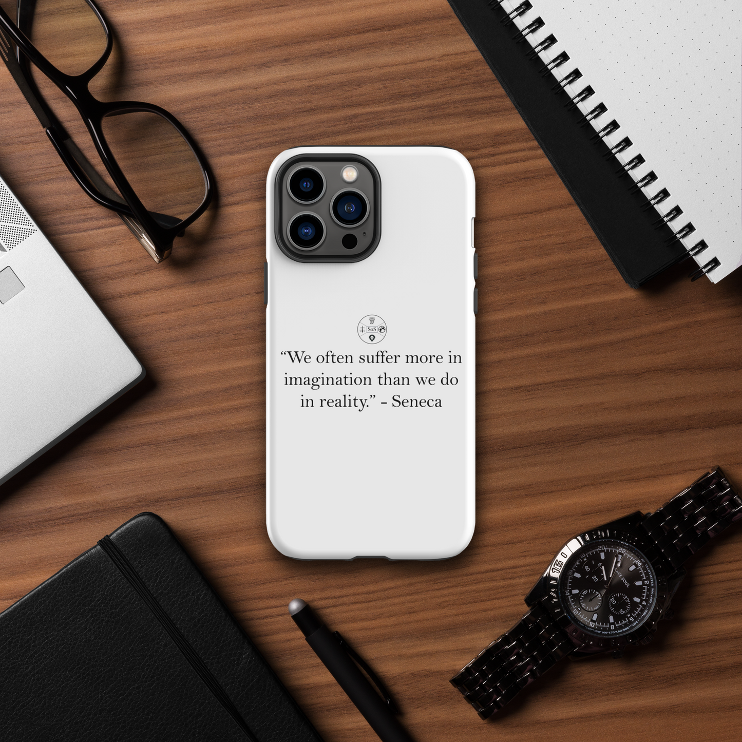 Seneca’s Stoic Wisdom – Dual-Layer iPhone® Tough Case | Stoic Philosophy Protection