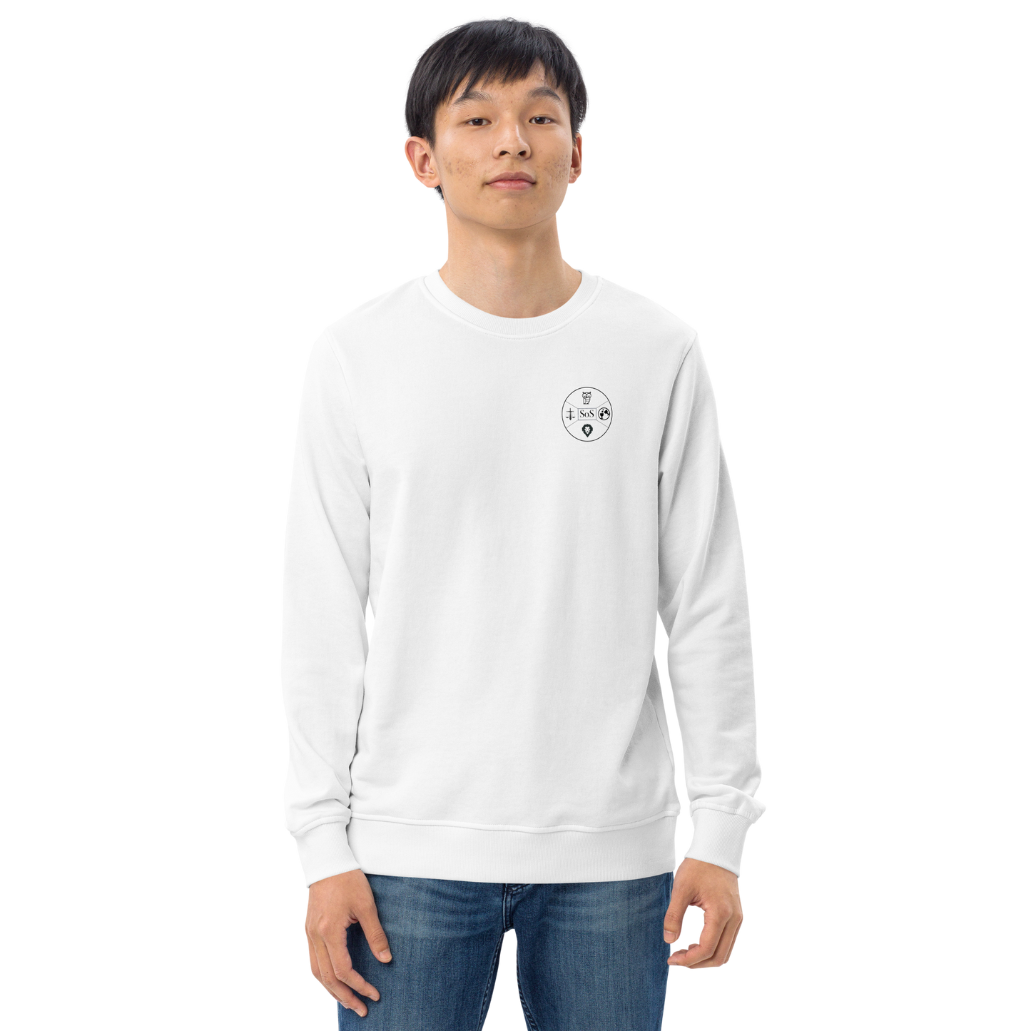 White "The Happiness of Your Life Depends Upon the Quality of Your Thoughts" Aurelius Unisex Long-Sleeve | Stoic Philosophy Apparel