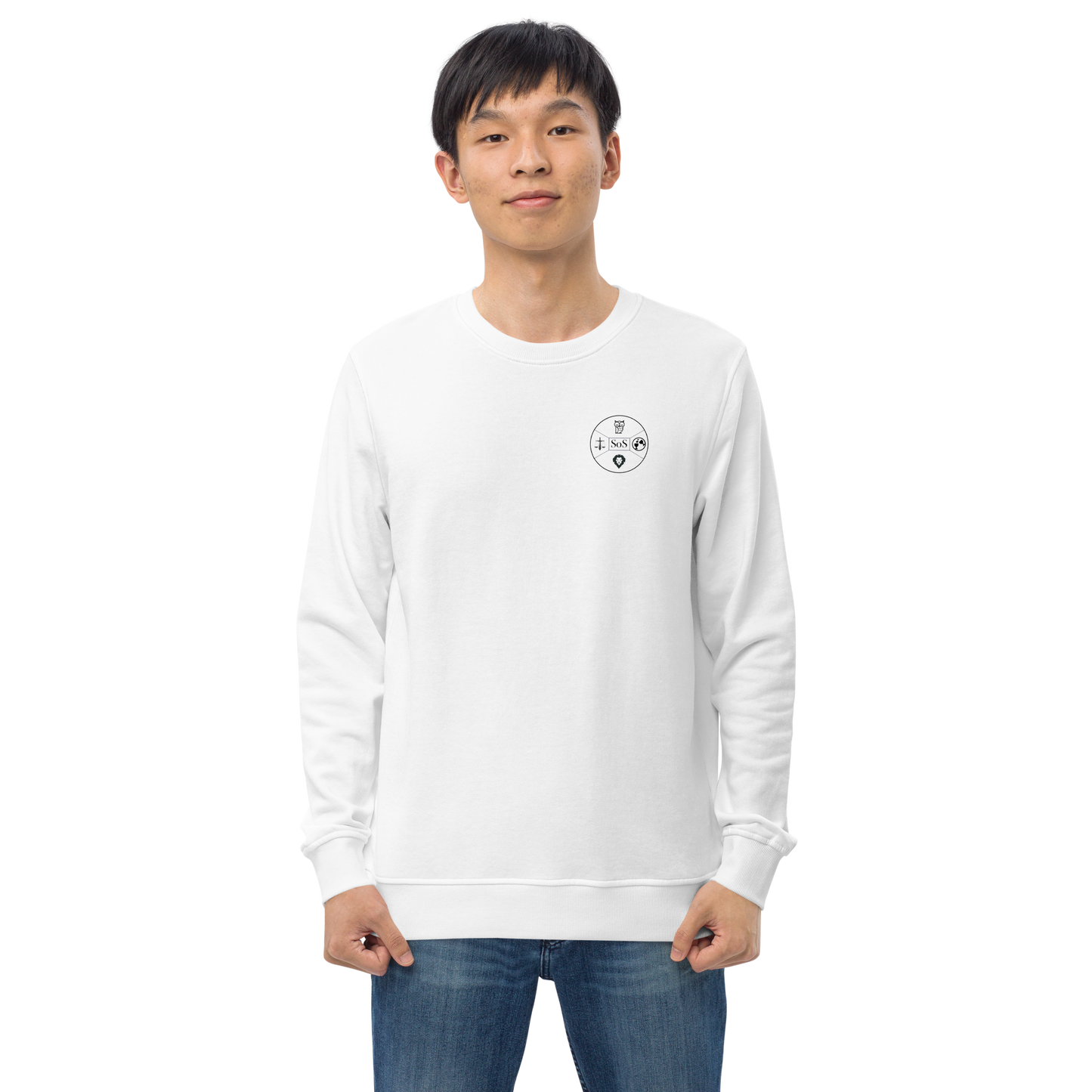 White "The Happiness of Your Life Depends Upon the Quality of Your Thoughts" Aurelius Unisex Long-Sleeve | Stoic Philosophy Apparel