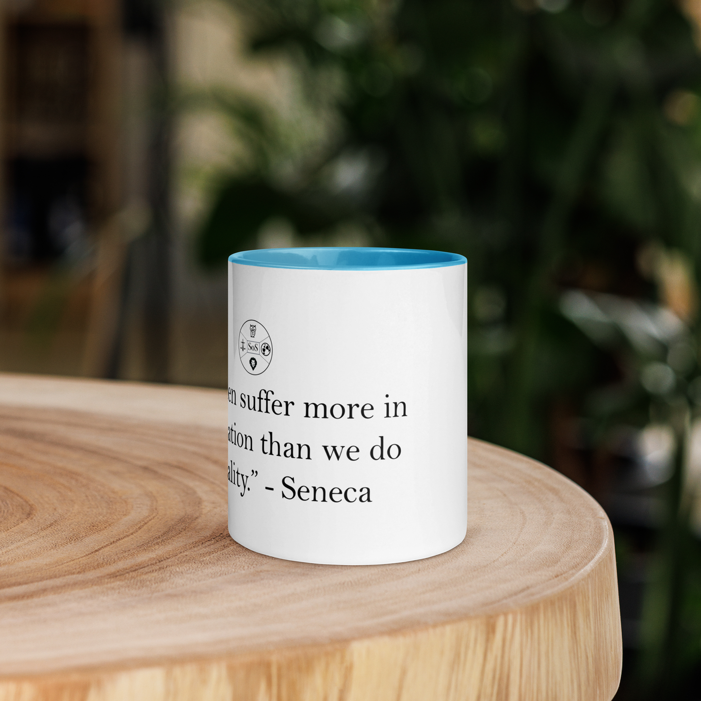 "We Suffer More in Imagination Than in Reality" Seneca Mug | Stoic Philosophy Coffee Mug