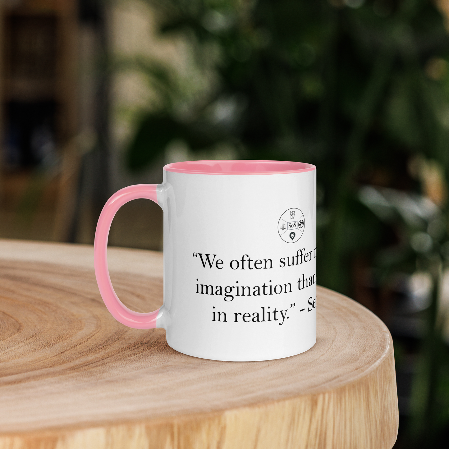 "We Suffer More in Imagination Than in Reality" Seneca Mug | Stoic Philosophy Coffee Mug