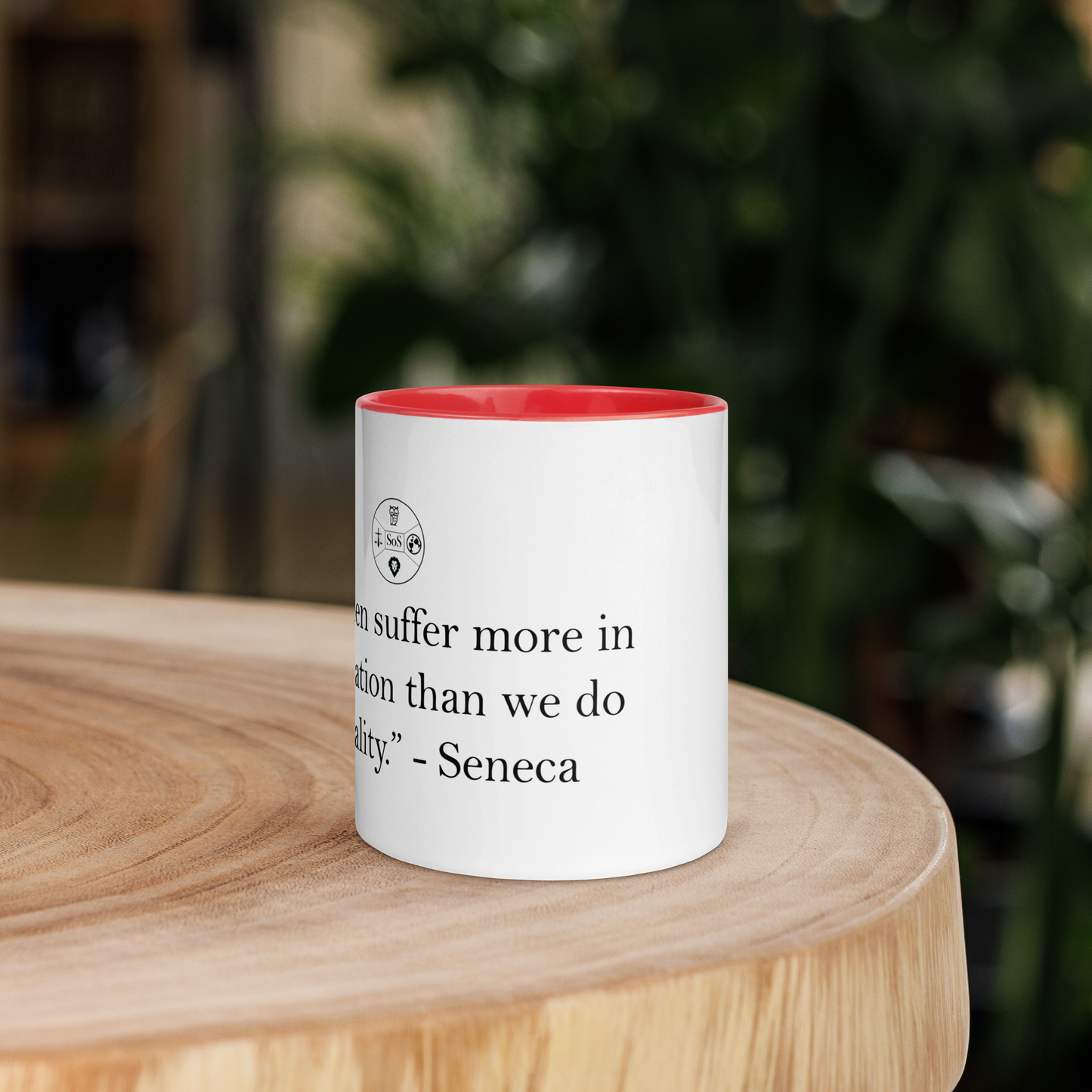 "We Suffer More in Imagination Than in Reality" Seneca Mug | Stoic Philosophy Coffee Mug