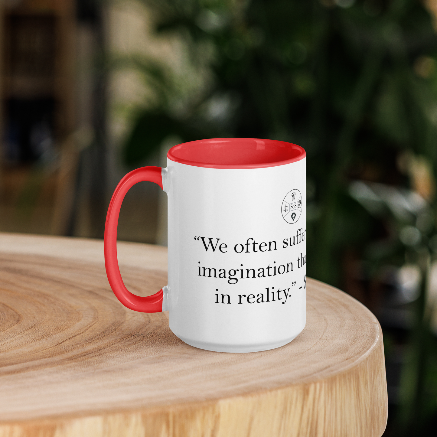"We Suffer More in Imagination Than in Reality" Seneca Mug | Stoic Philosophy Coffee Mug