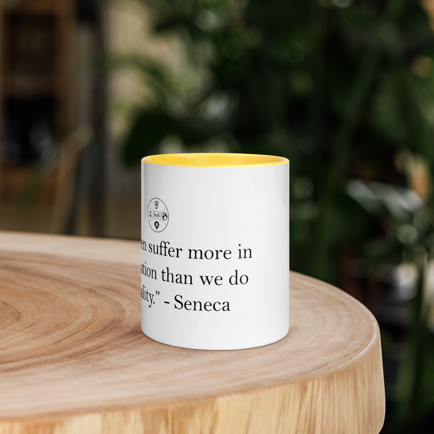 "We Suffer More in Imagination Than in Reality" Seneca Mug | Stoic Philosophy Coffee Mug
