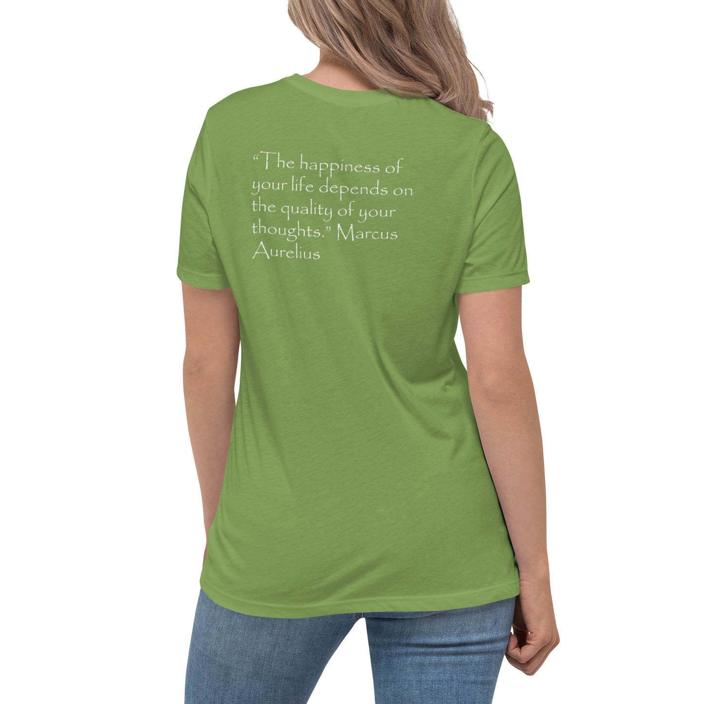 Woman's T-Shirt - Marcus Aurelius 'The Happiness of Your Life' Stoicism Quote