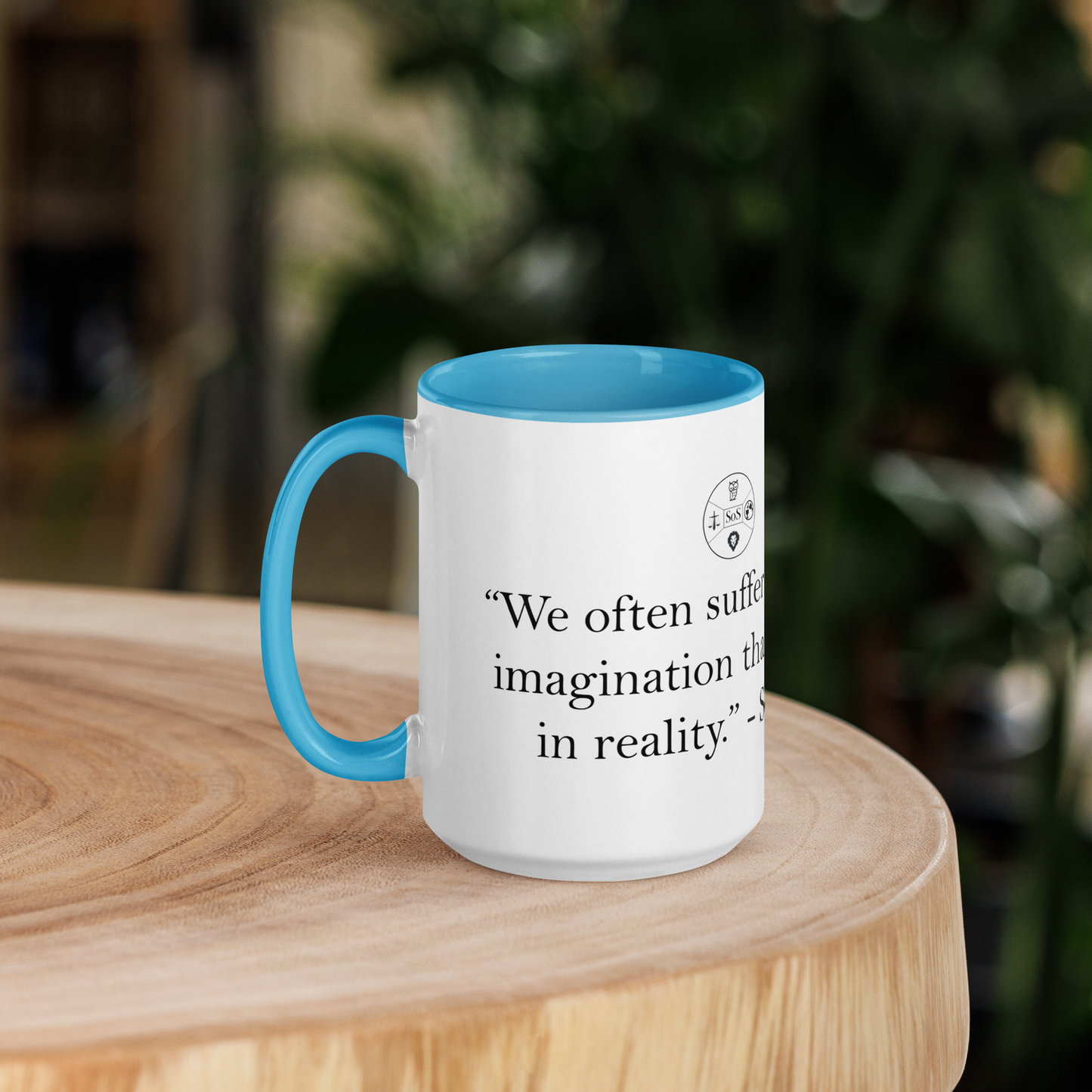 "We Suffer More in Imagination Than in Reality" Seneca Mug | Stoic Philosophy Coffee Mug