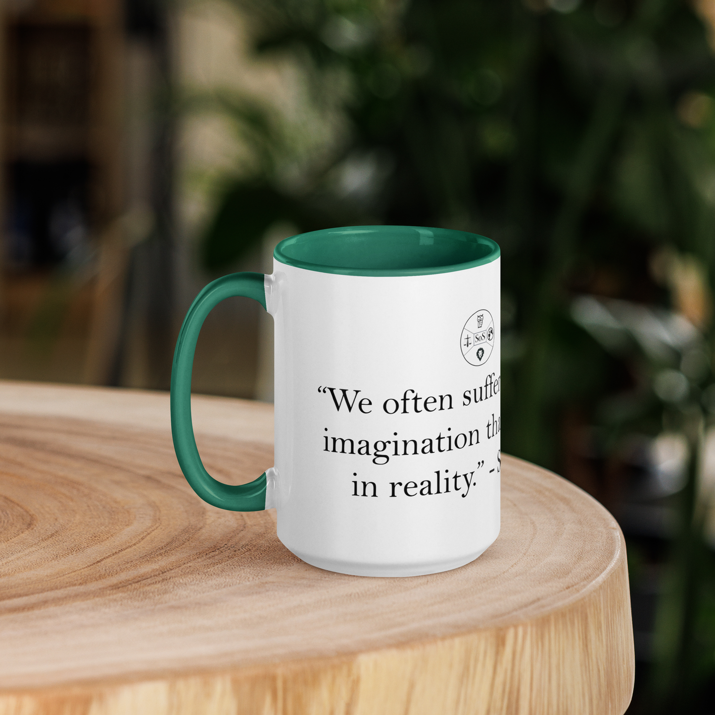 "We Suffer More in Imagination Than in Reality" Seneca Mug | Stoic Philosophy Coffee Mug